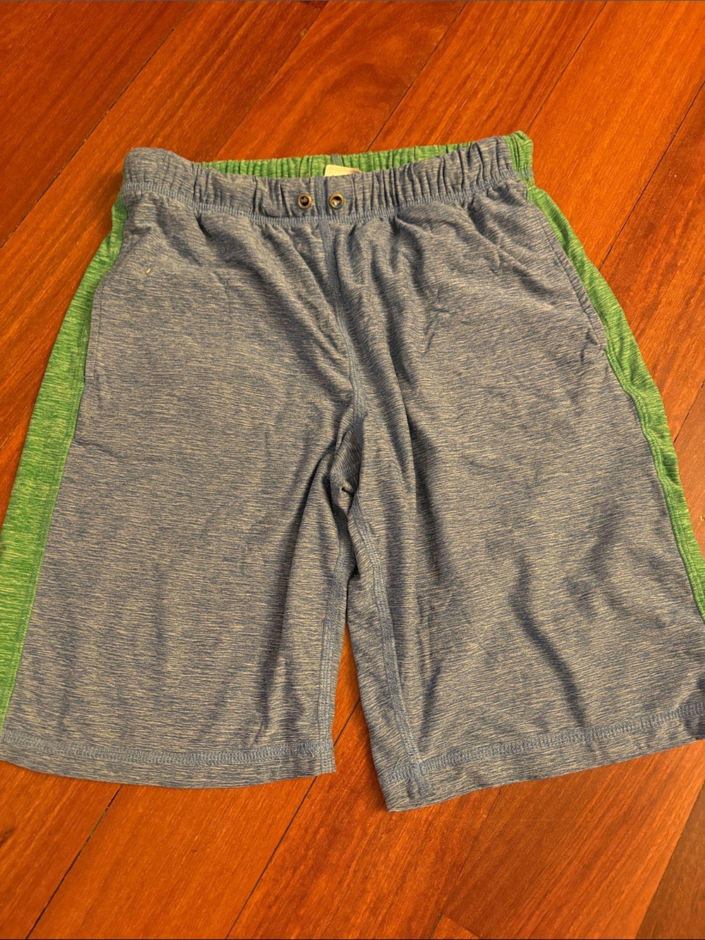 Hanna Andersson Blue Shorts with Green Side Panels
